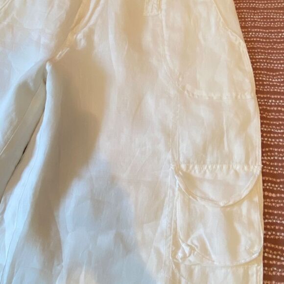 0098 Jarbo Cream Cropped Wide Leg Pants Size 42 NWT - Picture 15 of 17